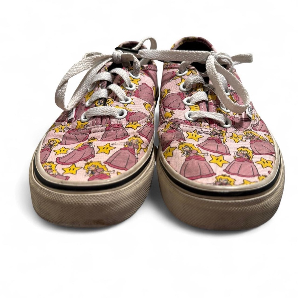 Vans Princess Peach  Pink Princess Pattern Sneakers Size 5 RARE - Picture 2 of 8